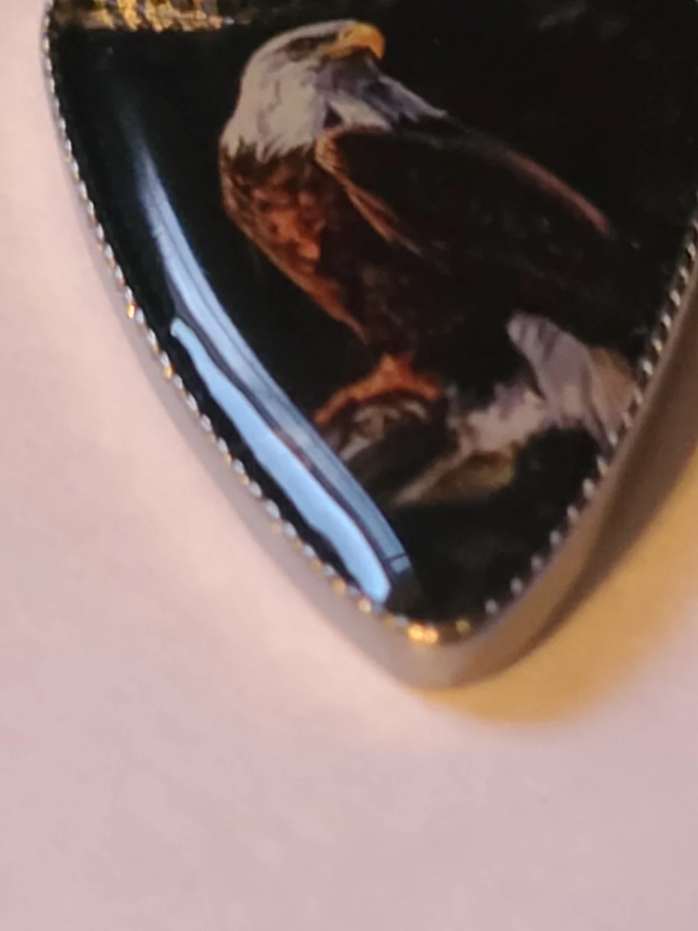 Eagle Pendant Necklace in Black and Brown